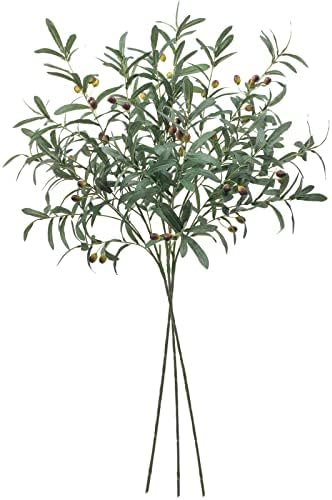 SHACOS 3 PCS 39 Inch Artificial Olive Tree Branches