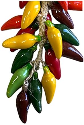 Hanging Ceramic Jalapeno Ristra Decor