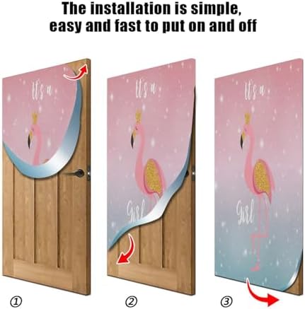 Susiyo Shining Flamingo Princess Halloween Door Cover