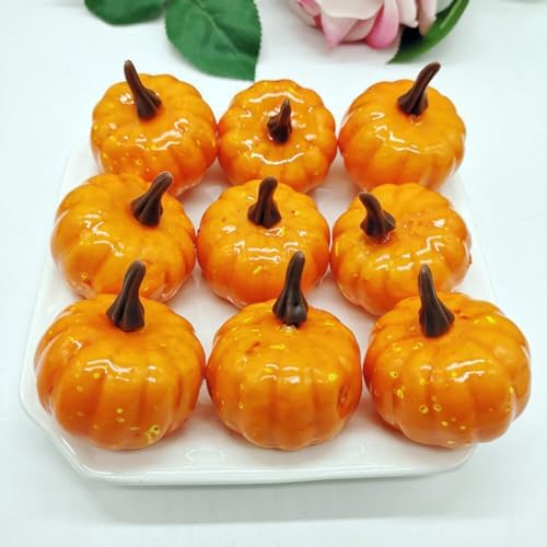 12PCS Artificial Pumpkins for Halloween Decor