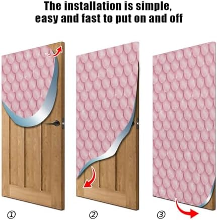Susiyo Pink Gold Mermaid Door Cover 35x79 Inch