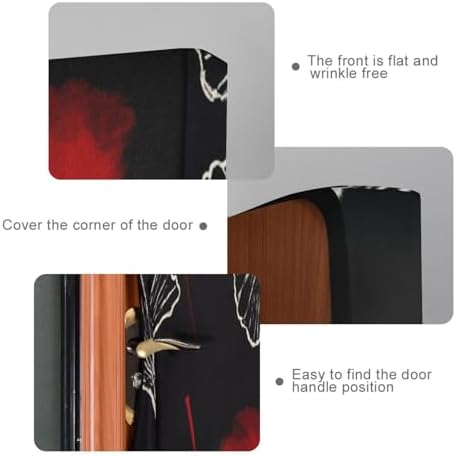 Susiyo Red Ginkgo Leaves Christmas Door Cover Decoration 32x79in