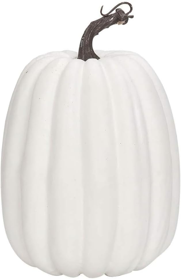8 Inch White Foam Halloween Pumpkins for Home Decorations