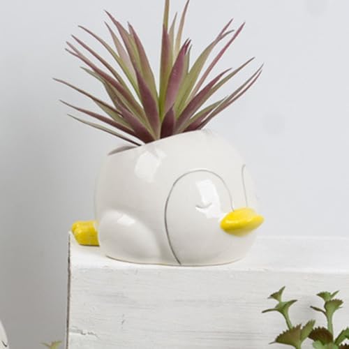 Cute Artificial Penguin Plant Basin for Home Decor