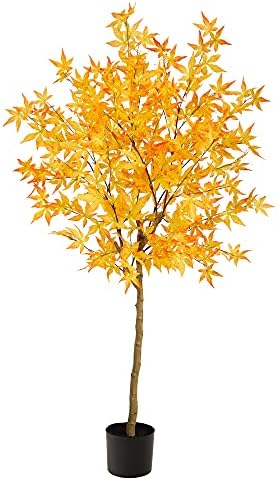 Nearly Natural 5ft Autumn Maple Artificial Fall Tree