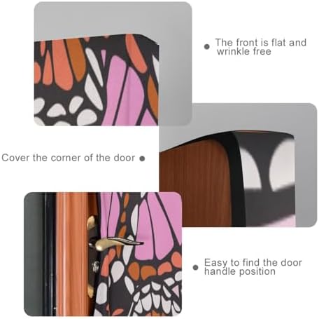 Susiyo Pink Butterfly Halloween Door Cover 32x79 in