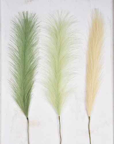 LSKYTOP Green Pampas Grass Decor 23Inch 12pcs Artificial Bouquets