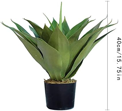 15 Inch Artificial Bonsai Tree Green Agave Faux Plant