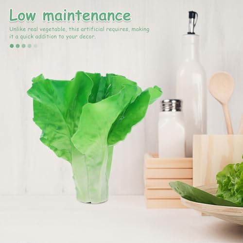 Artificial Lettuce Leaves Realistic Salad Decor Prop