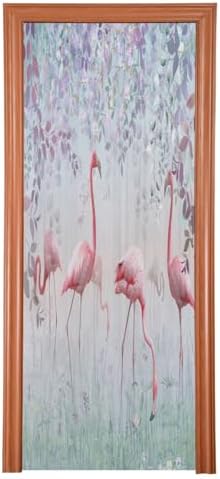 Susiyo Flamingos Garden Halloween Door Cover