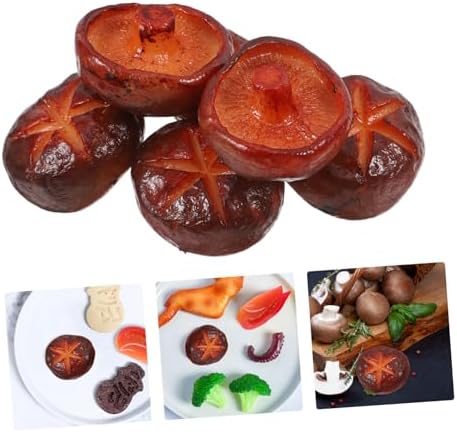 Magiclulu 6pcs Luminous Mushroom Outdoor Decor PVC Fake Vegetables
