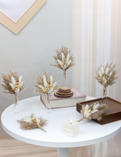 Mini Dried Flower Bouquet Set of 6 Boho Decor