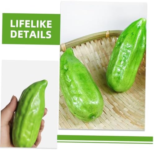 PRETYZOOM 4pcs Foam Bitter Melon Artificial Vegetable Props