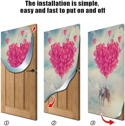 Susiyo Flying Elephant Halloween Door Cover 32x79 in