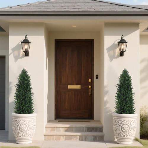 Artificial Cedar Topiary Trees 2 Pack 3FT UV Resistant