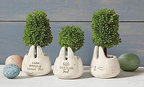 Mud Pie Seasonal Bunny Artificial Topiaries