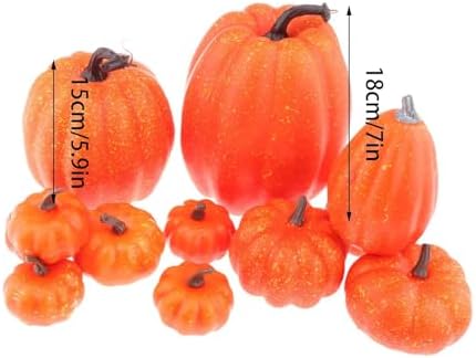 Fancyes Fake Pumpkins Foam Props 12 Pieces Yellow