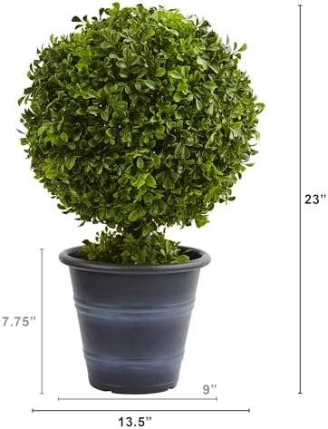 Nearly Natural 23in Boxwood Ball Topiary