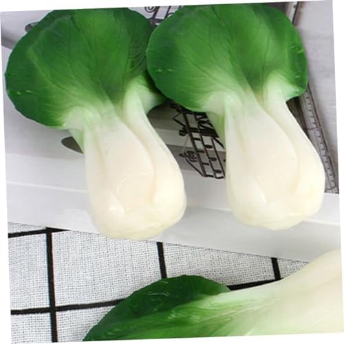 3pcs Artificial Green Leaf Lettuce Decor for Kitchen