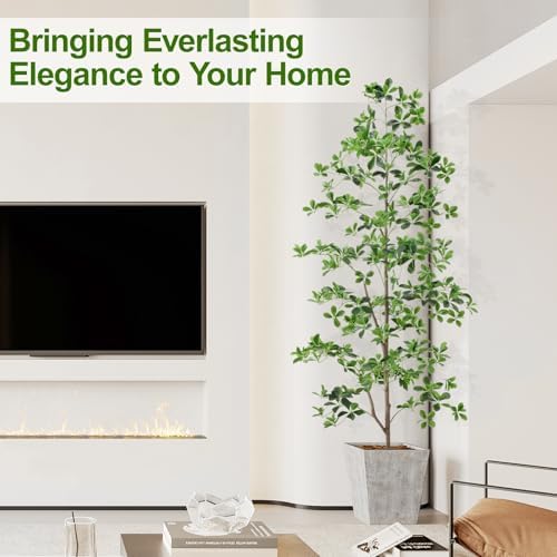7ft Tall Artificial Black Olive Tree with 1260 Lifelike Leaves