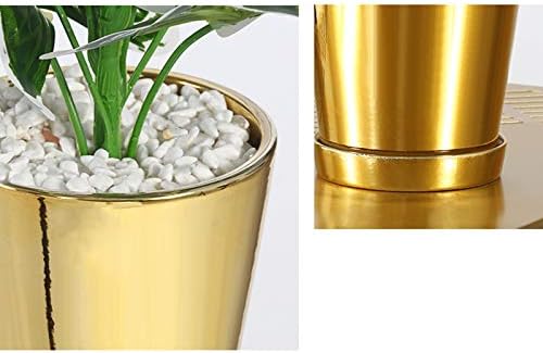 Artificial Monstera Plant in Golden Ceramic Pot 138 Inch