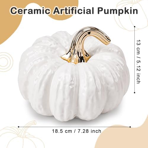 79 Inch Ceramic Artificial Pumpkin Decor for Halloween