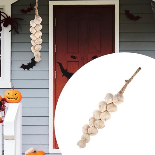 12pcs Halloween Garlic Garland Artificial Strings Indoor Decor