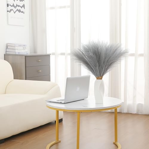 30pcs 22 Inch Grey Faux Pampas Grass Decor