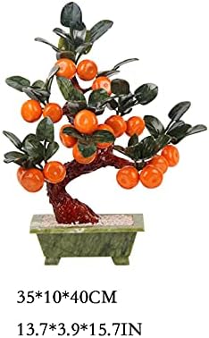 Artificial Bonsai Tree with Jade Carving and Kumquat Style