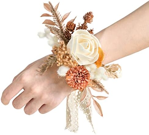Lings Moment 6pcs Wedding Wrist Corsage Artificial Flowers