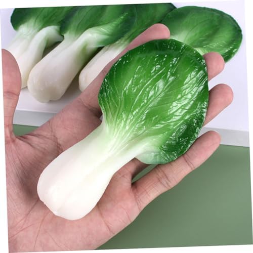 3pcs Artificial Green Leaf Lettuce Decor for Kitchen