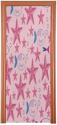 Susiyo Pink Starfish Door Cover 35x79 Inch