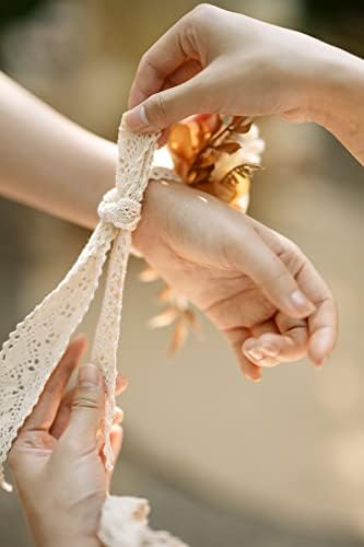 Lings Moment 6pcs Wedding Wrist Corsage Artificial Flowers