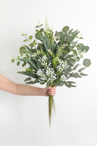 YYHUAWU Artificial Greenery Stems Box Set 86pcs with 6 Kinds
