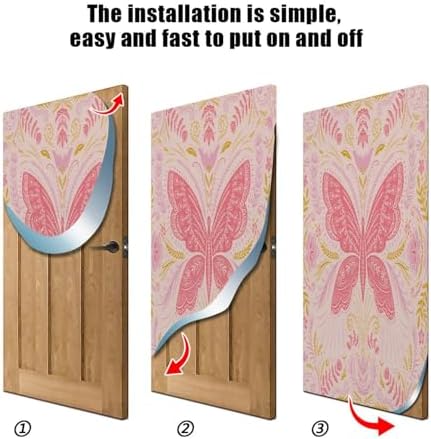 Susiyo Art Floral Butterfly Halloween Door Cover