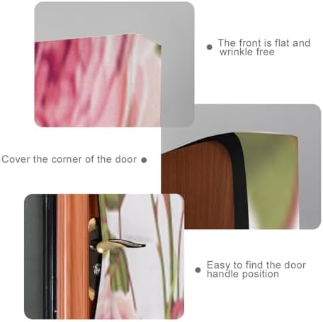 Susiyo Retro Pink Rose Halloween Door Cover