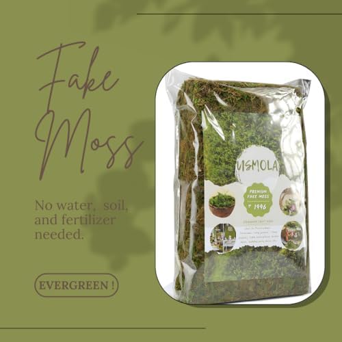 USMOLA Artificial Moss 8 Oz Green Moss for Decor