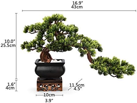 Artificial Bonsai Tree with Wooden Base for Home Office