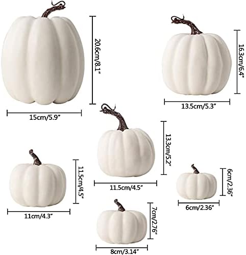 ROTORS Artificial Pumpkins Fall Decorations 12pcs