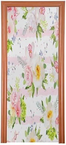 Susiyo Summer Garden Flowers Door Cover Washable High Elastic