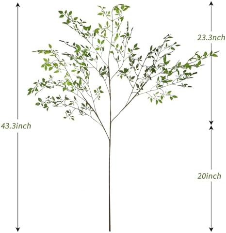 CEWOR 4pcs Artificial Greenery Branches for Tall Vase Decor
