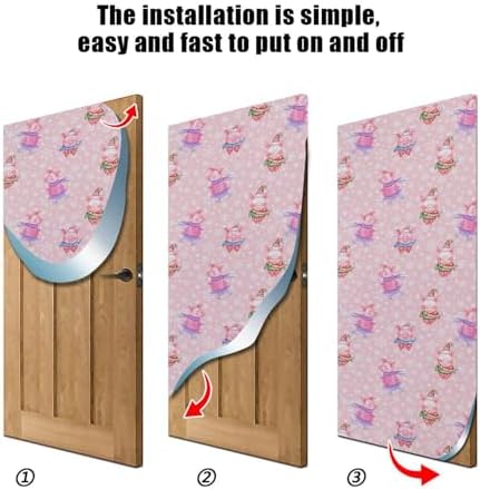 Susiyo Funny Pigs Christmas Door Cover Decoration