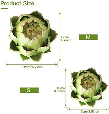 Artificial Artichoke Plastic Flower Decoration Green Small 6 Units