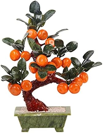 Artificial Bonsai Tree with Jade Carving and Kumquat Style