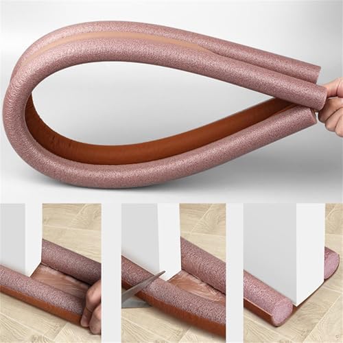 Adjustable Door Draft Stopper - 366 Inch Reduces Air Draft and Noise