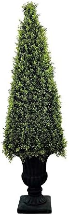 60 Inch Plastic Boxwood Topiary Urn Green