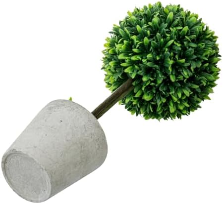 MyGift 15 Inch Artificial Boxwood Topiary Tree 2 Pack