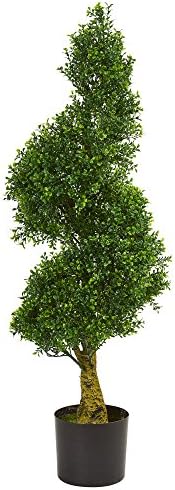Nearly Natural 4ft Spiral Boxwood Artificial Tree