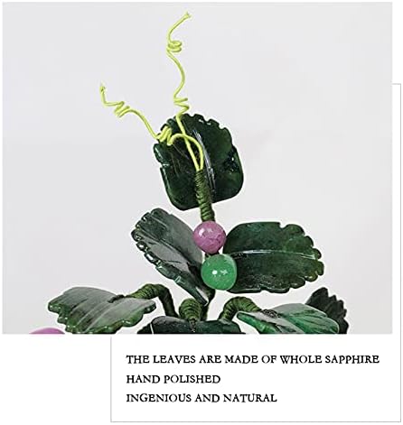 Artificial Bonsai Tree Tabletop Decor with Jade Carving