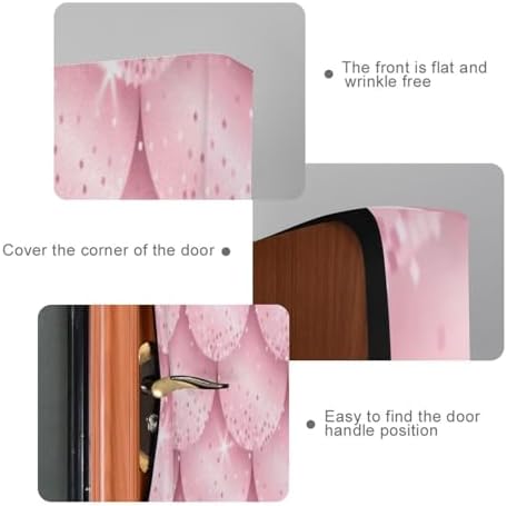 Susiyo Pink Gold Mermaid Door Cover 35x79 Inch